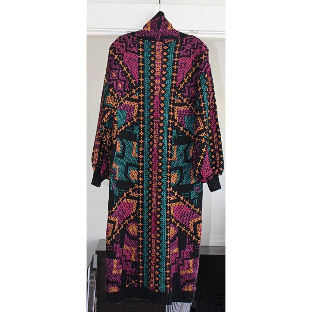 New w/Tags - Farm Rio Yawanawa Stripe Midi Sweater Dress, Sml Oversize - Picture 4 of 11